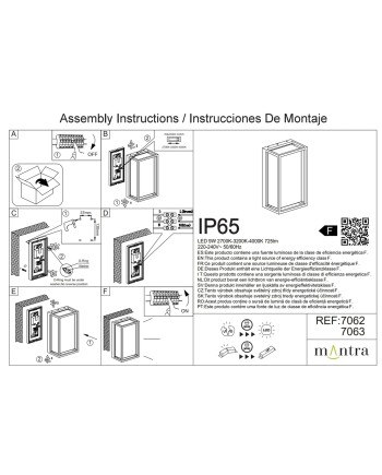 CHAMONIX * APLIQUE EXTERIOR BLANCO  LED IP65 - 9W - 3000K